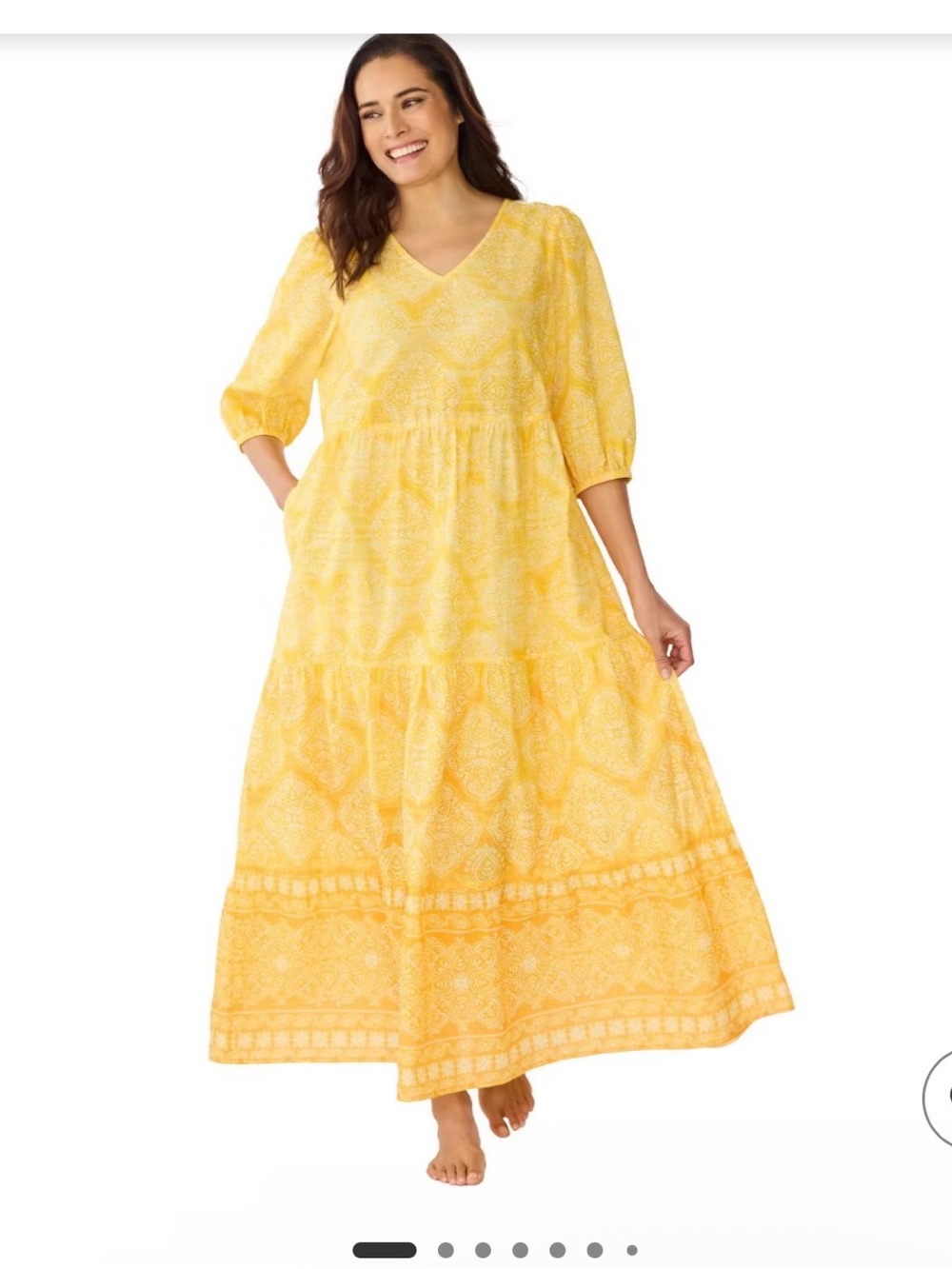Dreams & Co. Tiered Peasant Lounger Dress Size 4X
